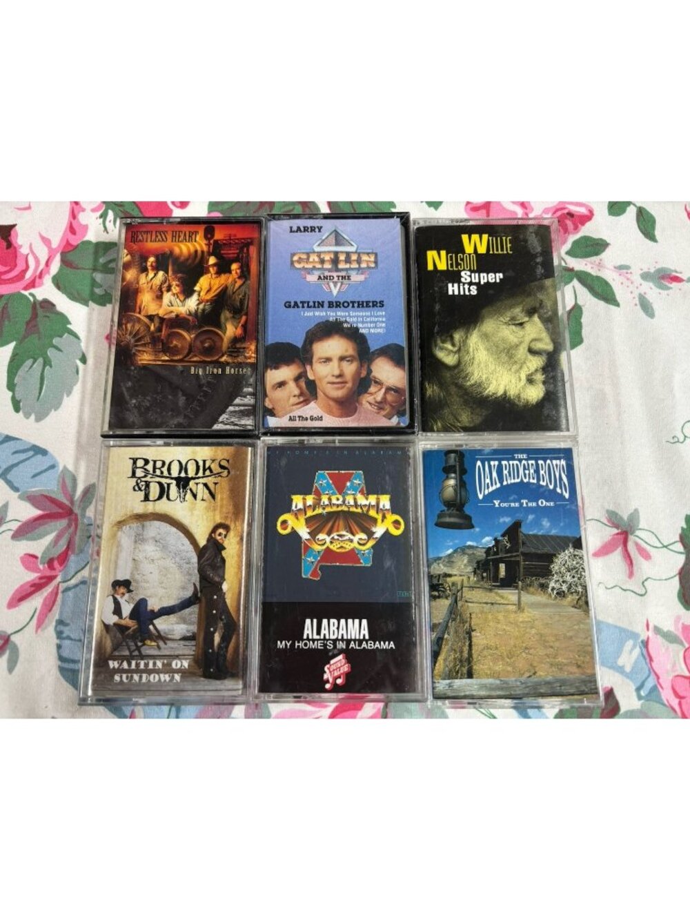 Lot Of 6 90s 80s Vintage Cassette Tape music Country Assorted Bands Retro